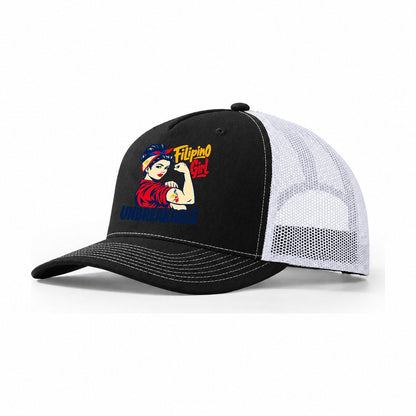 Filipino Girl Unbreakable Trucker Hat – Black White