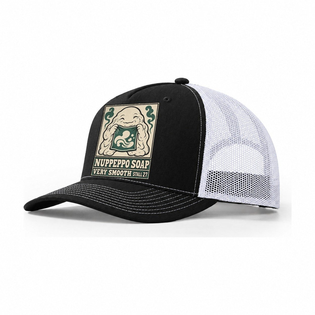 Nuppeppo Soap Yokai Night Market Trucker Hat – Black White