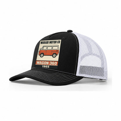 Warabi Wagon Showa Speed Plates Trucker Hat – Black White