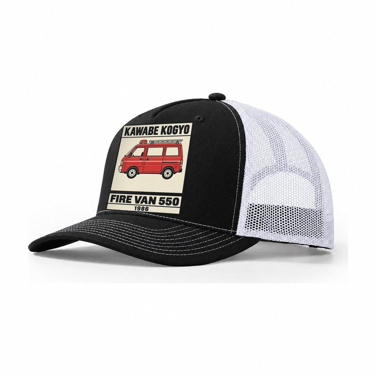 Kappa Fire Van Showa Speed Plates Trucker Hat – Black White