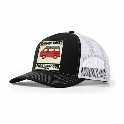 Kappa Fire Van Showa Speed Plates Trucker Hat – Black White