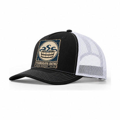 Tsurugaya Bath House Noren Trade Co Trucker Hat – Black White