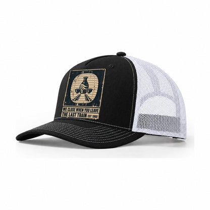 Last Train Bar Izakaya Rules Trucker Hat – Black White