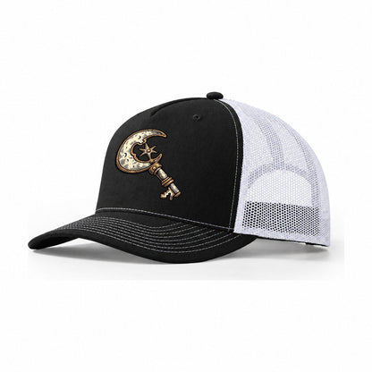 Twilight Door Key Sundown Familiars Trucker Hat – Black White
