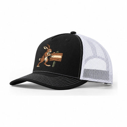 Hare Sign Painter Sundown Familiars Trucker Hat – Black White