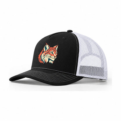 Lynx Ear Alert Trucker Hat – Black White