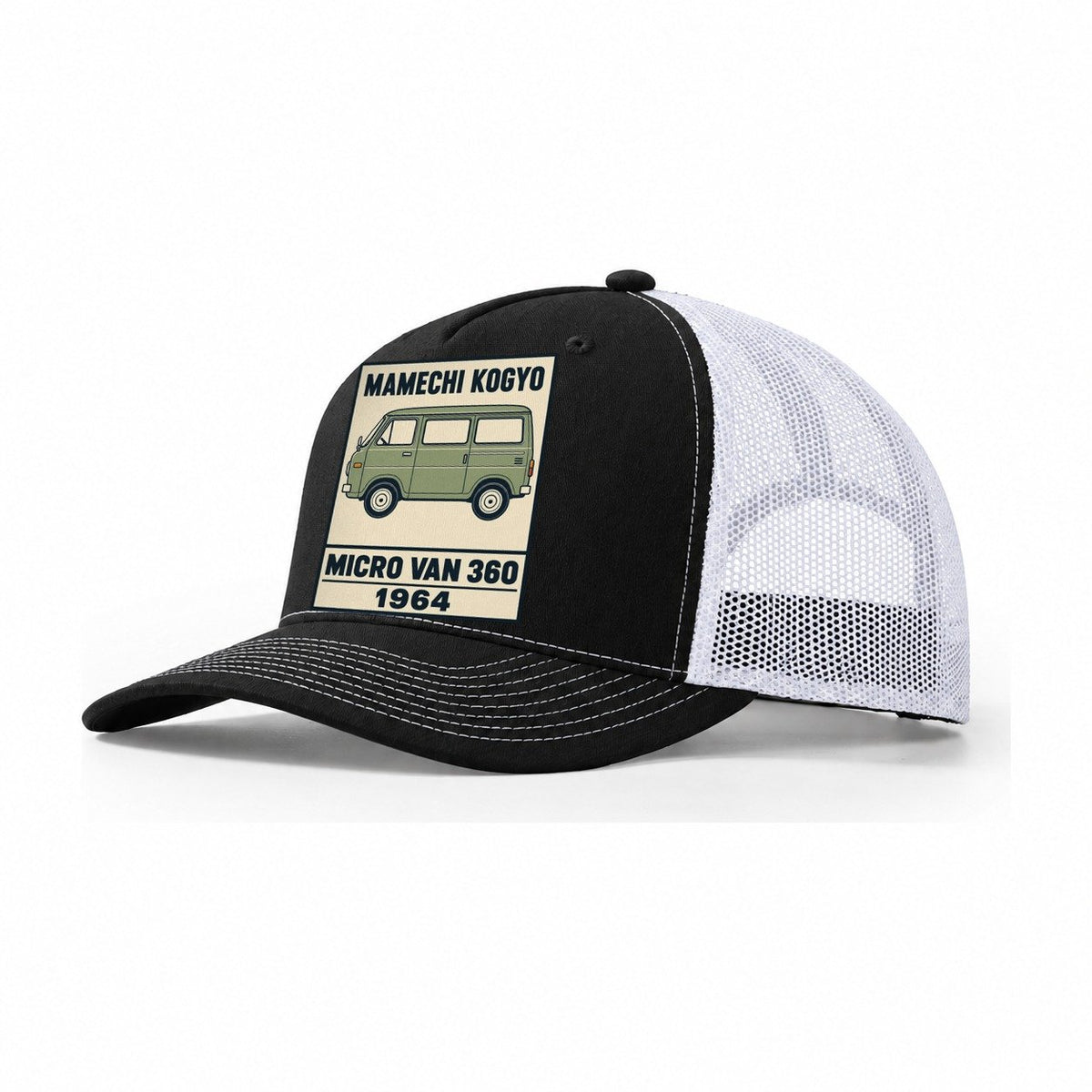 Mamechi Van Showa Speed Plates Trucker Hat – Black White
