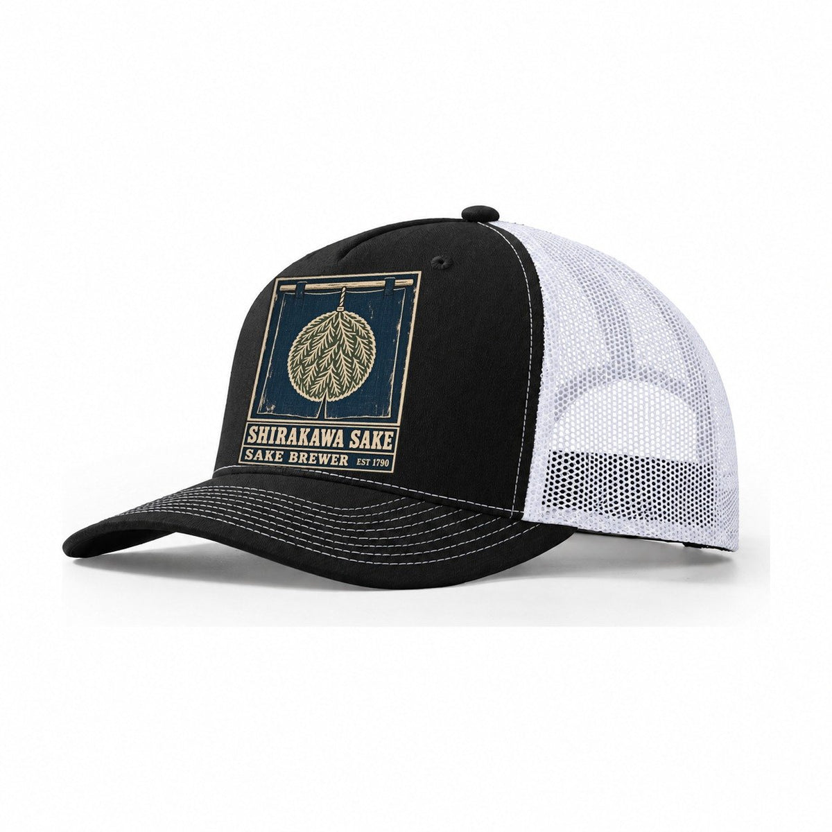 Shirakawa Sake Brewery Noren Trade Co Trucker Hat – Black White