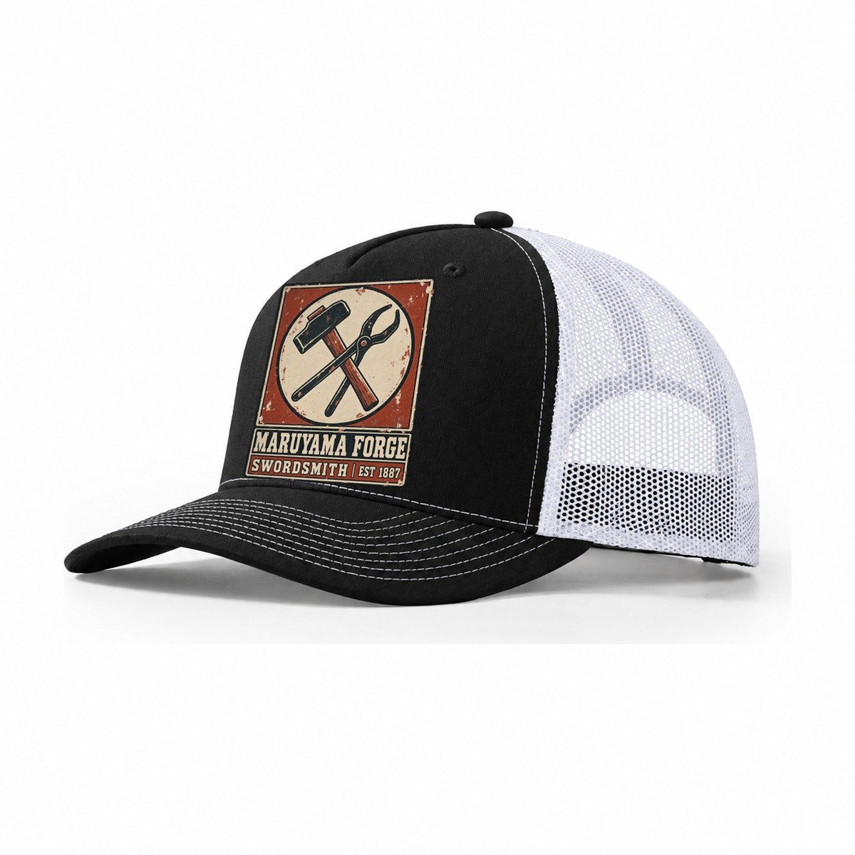 Maruyama Forge Noren Trade Co Trucker Hat – Black White