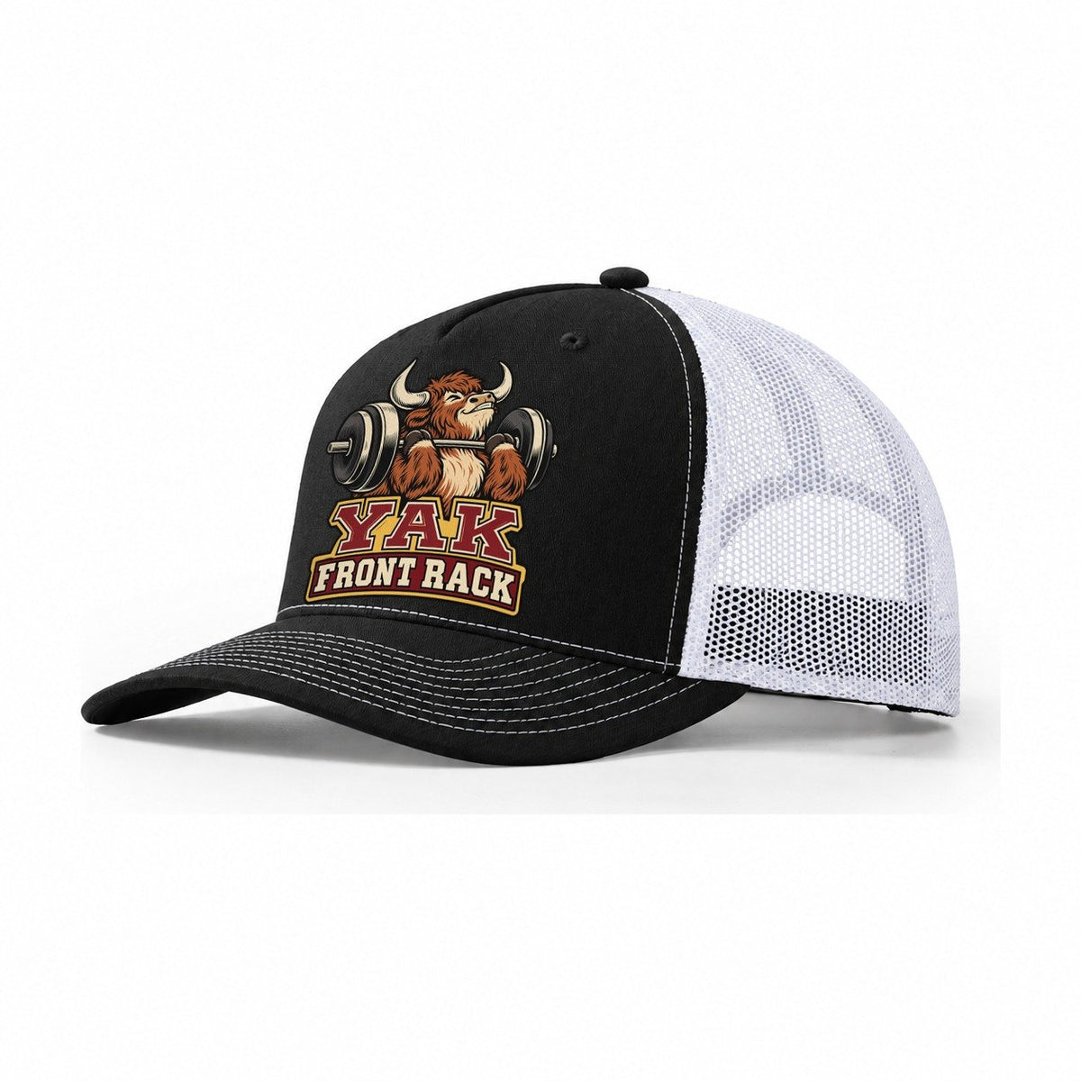 Yak Front Rack Animal Lifters Trucker Hat – Black White