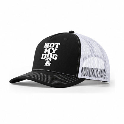 Not My Dog Trucker Hat – Black White
