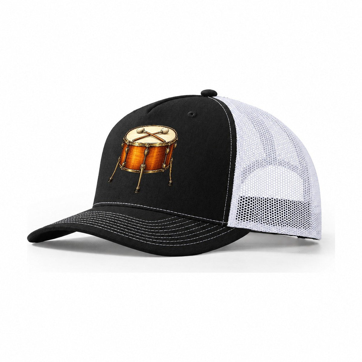 Felt Mallets Over Floor Tom Pastimes Companions Trucker Hat – Black White