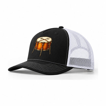 Felt Mallets Over Floor Tom Pastimes Companions Trucker Hat – Black White