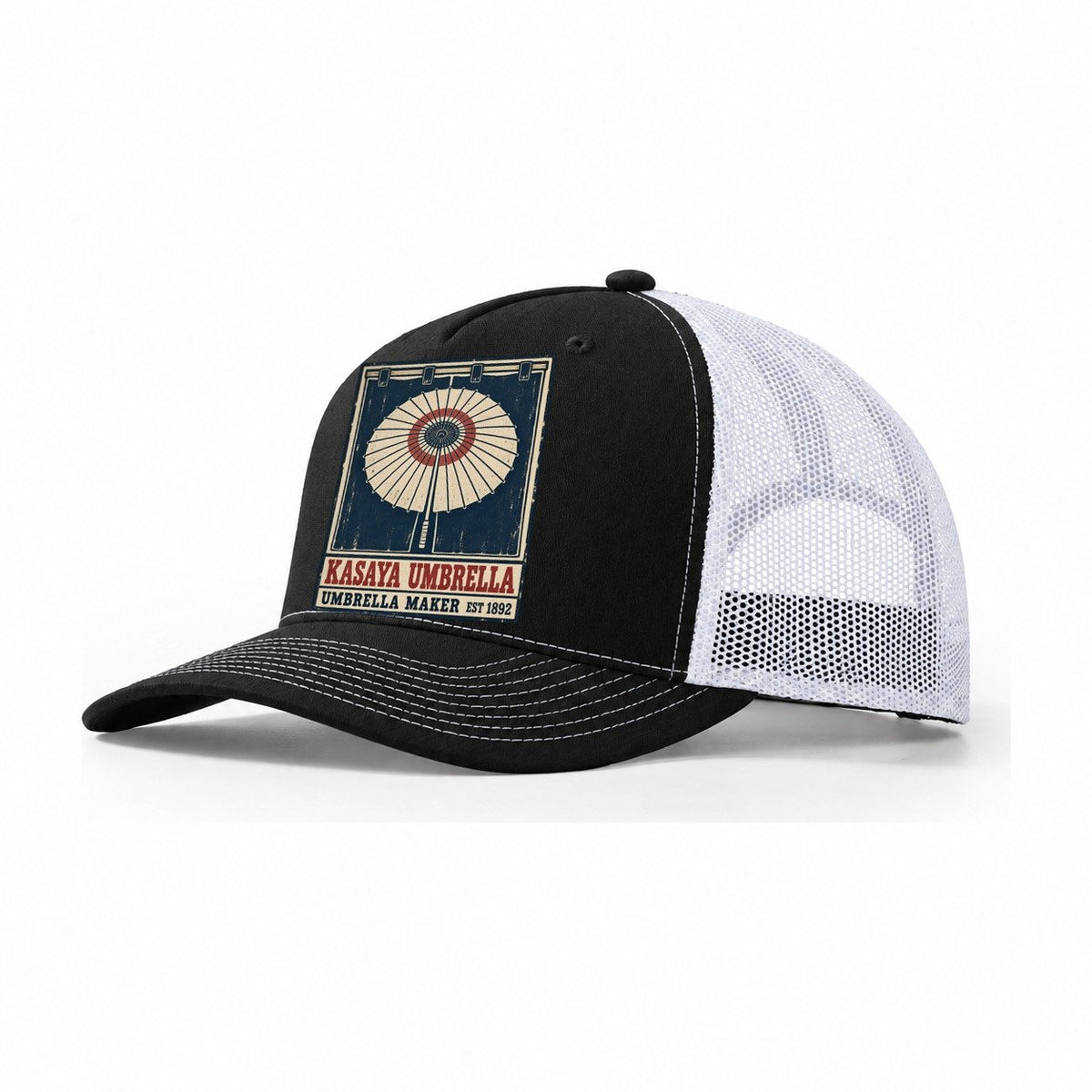 Kasaya Umbrella Noren Trade Co Trucker Hat – Black White