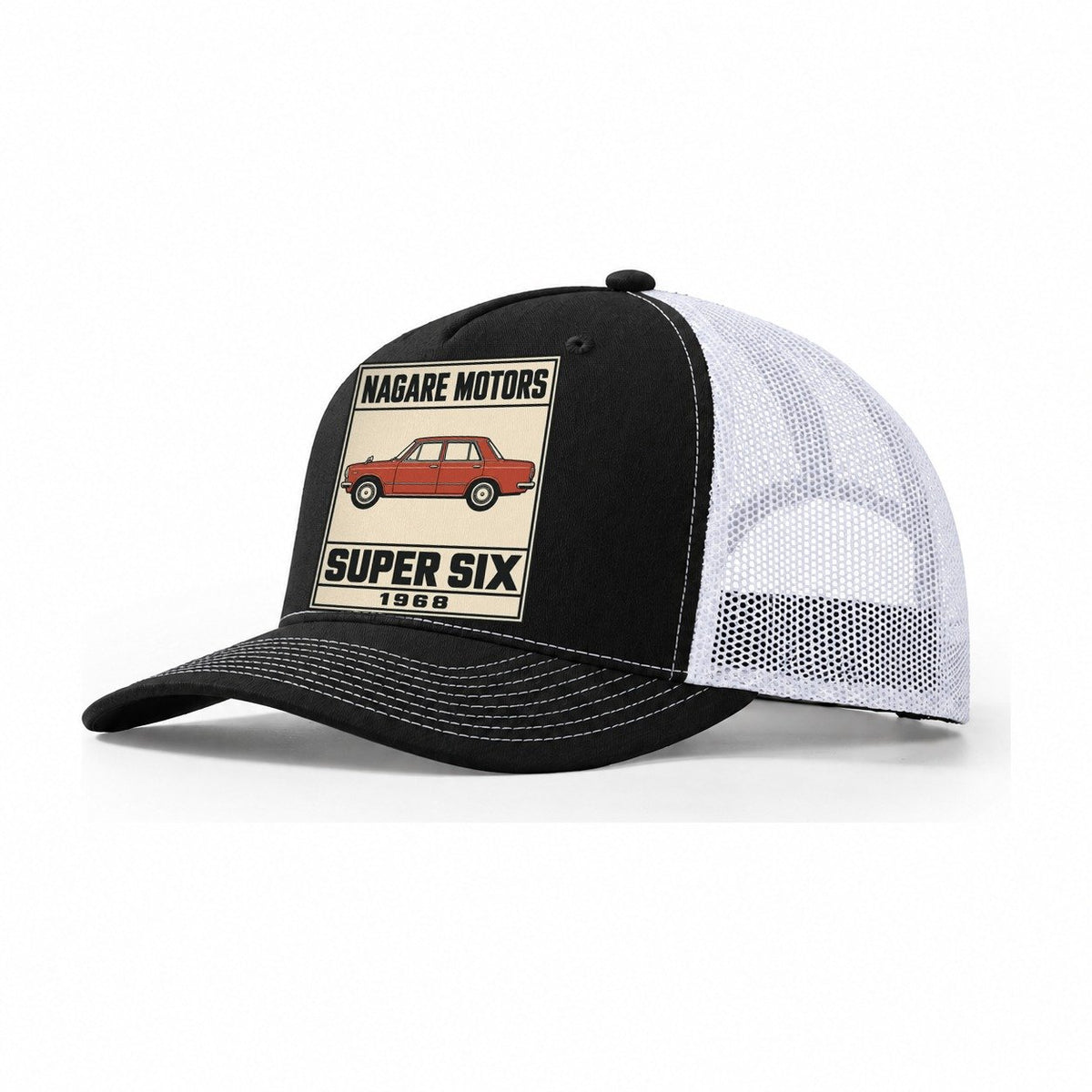 Nagare Super Showa Speed Plates Trucker Hat – Black White