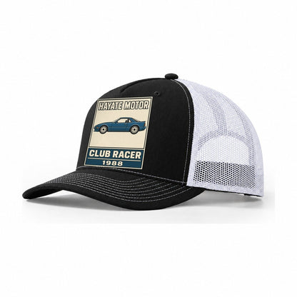 Hayabusa Club Racer Showa Speed Plates Trucker Hat – Black White