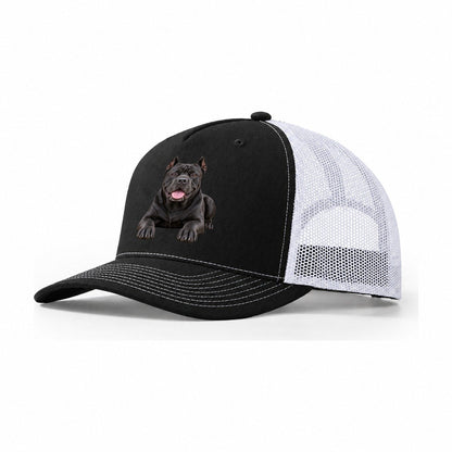 Cane Corso Lying Down Top Breeds Trucker Hat – Black White