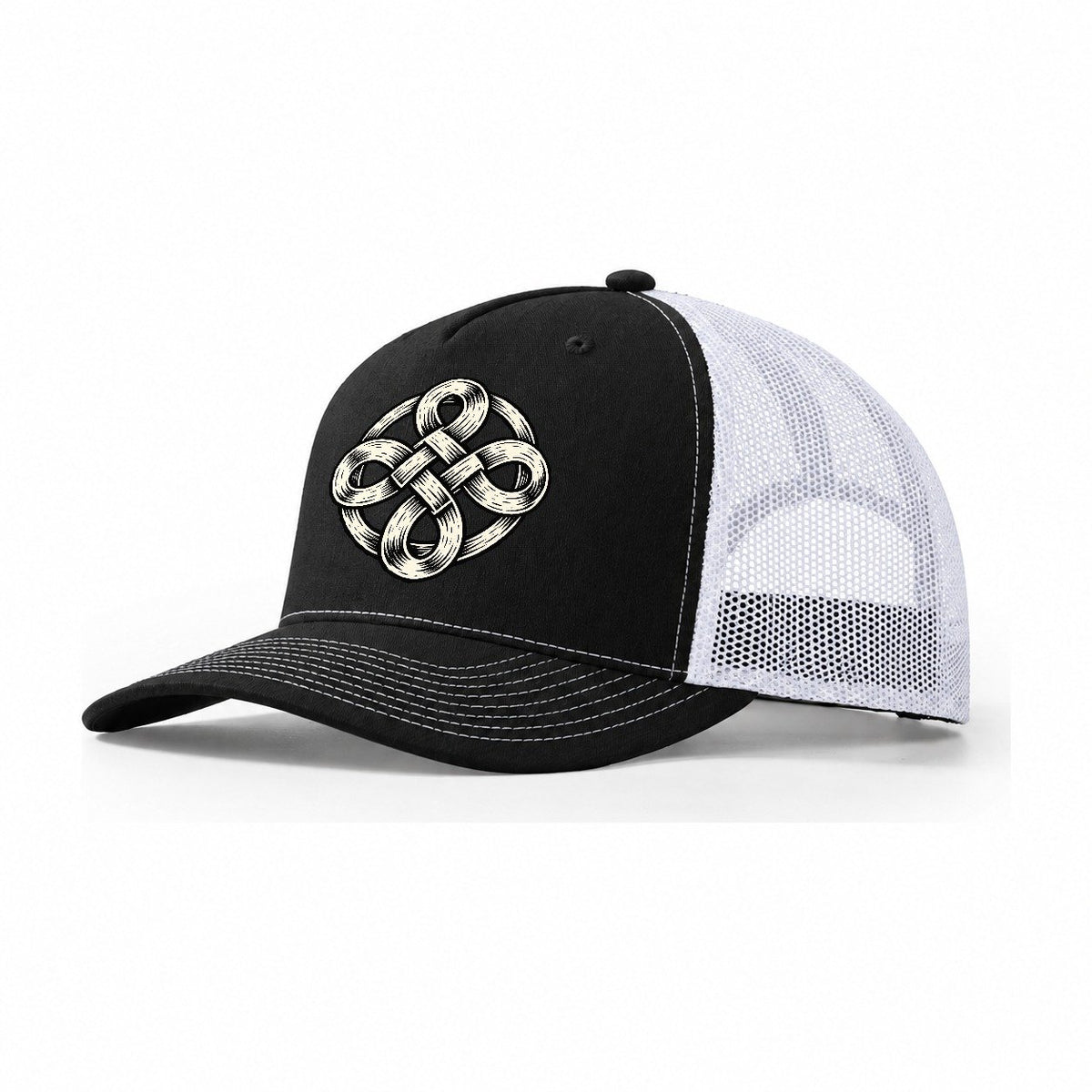 Carved Ward Quiet Wards Heritage Trucker Hat – Black White