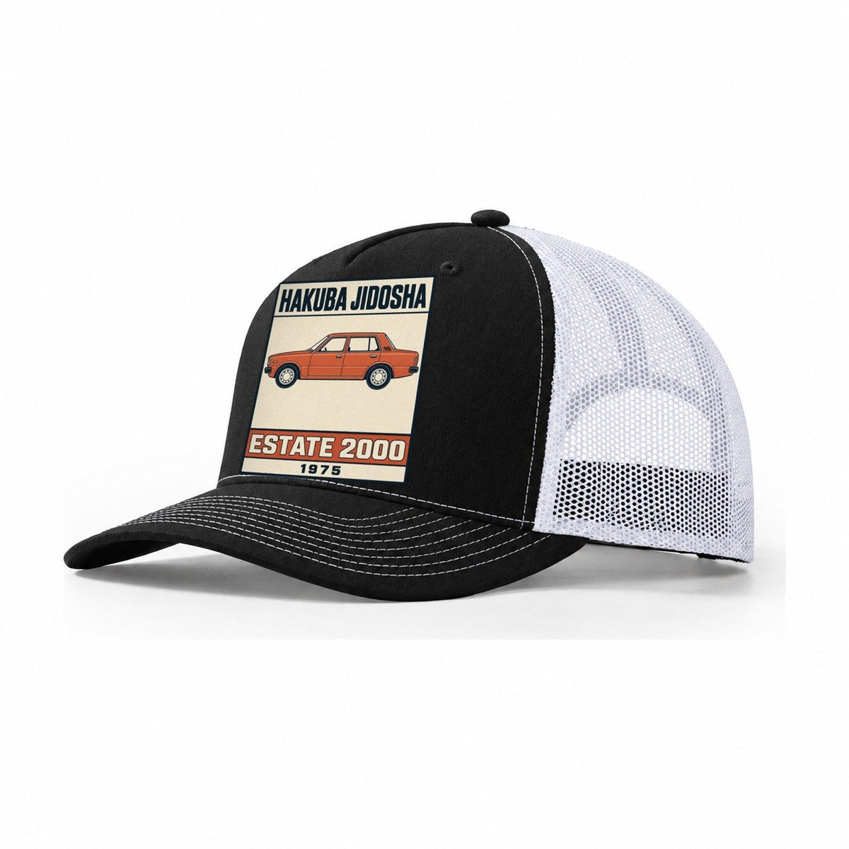 Hakuba Estate Showa Speed Plates Trucker Hat – Black White