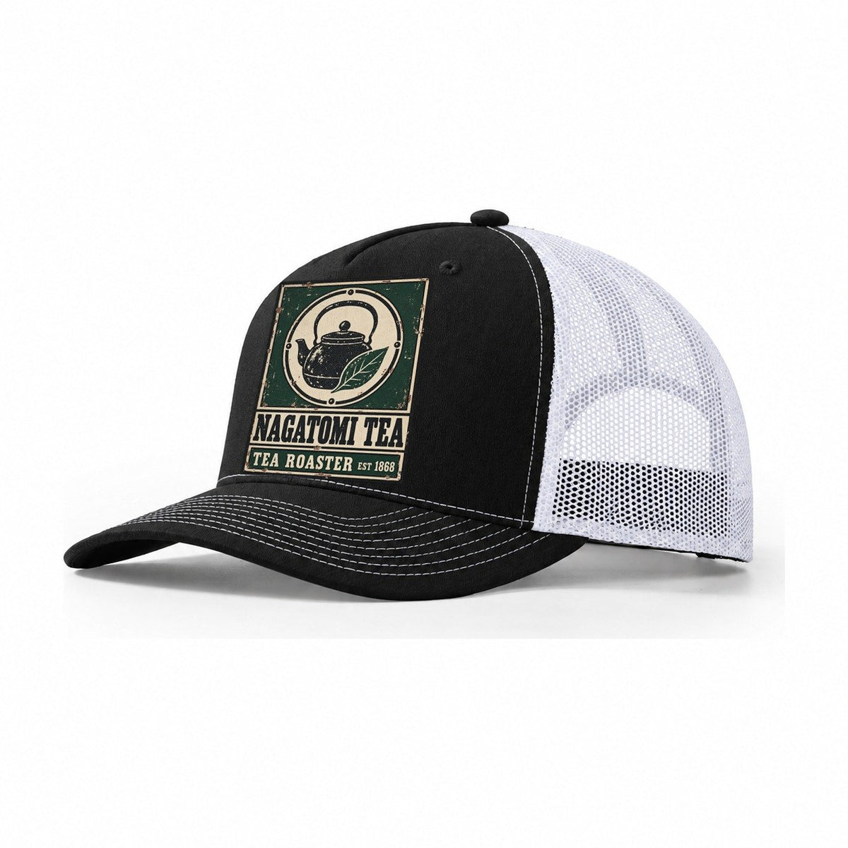 Nagatomi Tea Roasters Noren Trade Co Trucker Hat – Black White