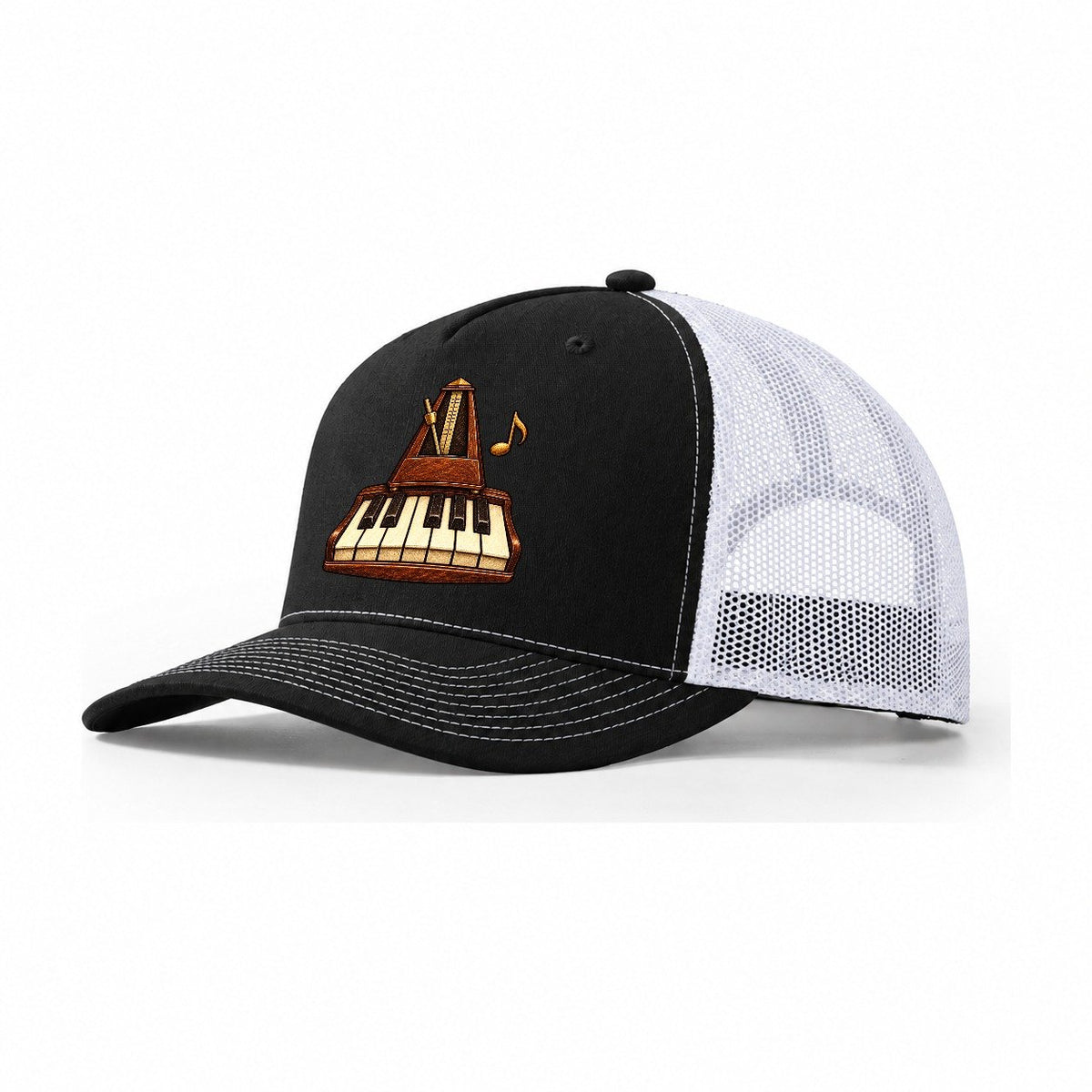 Piano And Metronome Everyday Originals Trucker Hat – Black White