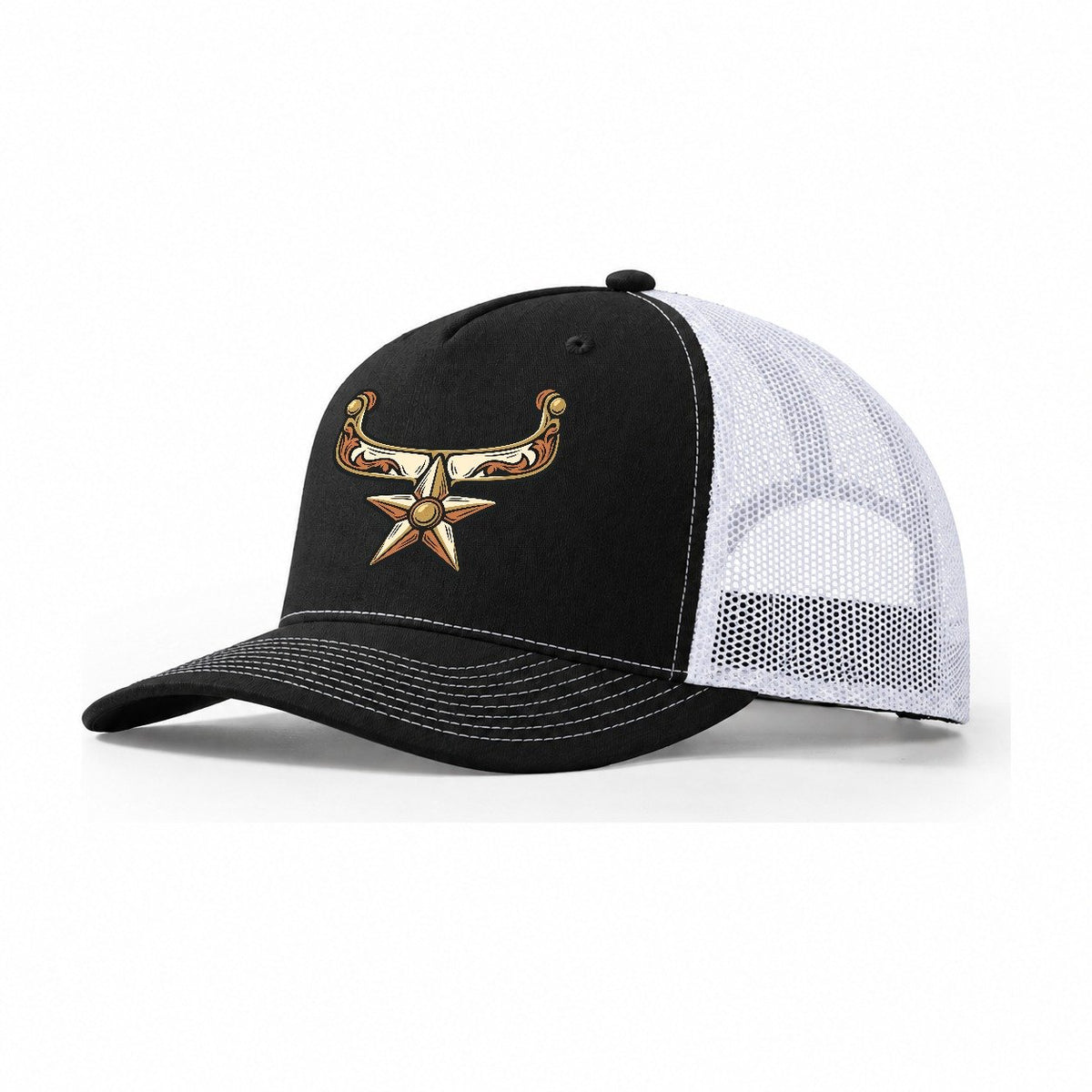 Meteor Spur Sundown Familiars Trucker Hat – Black White