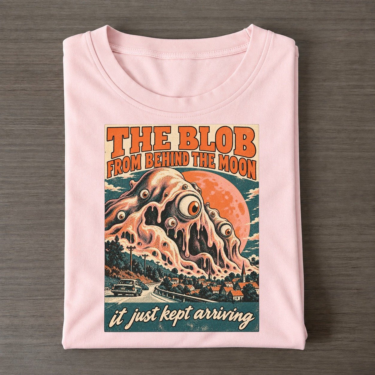 The Blob From Behind The Moon Drive In Monsters Classic T-shirt – Pink