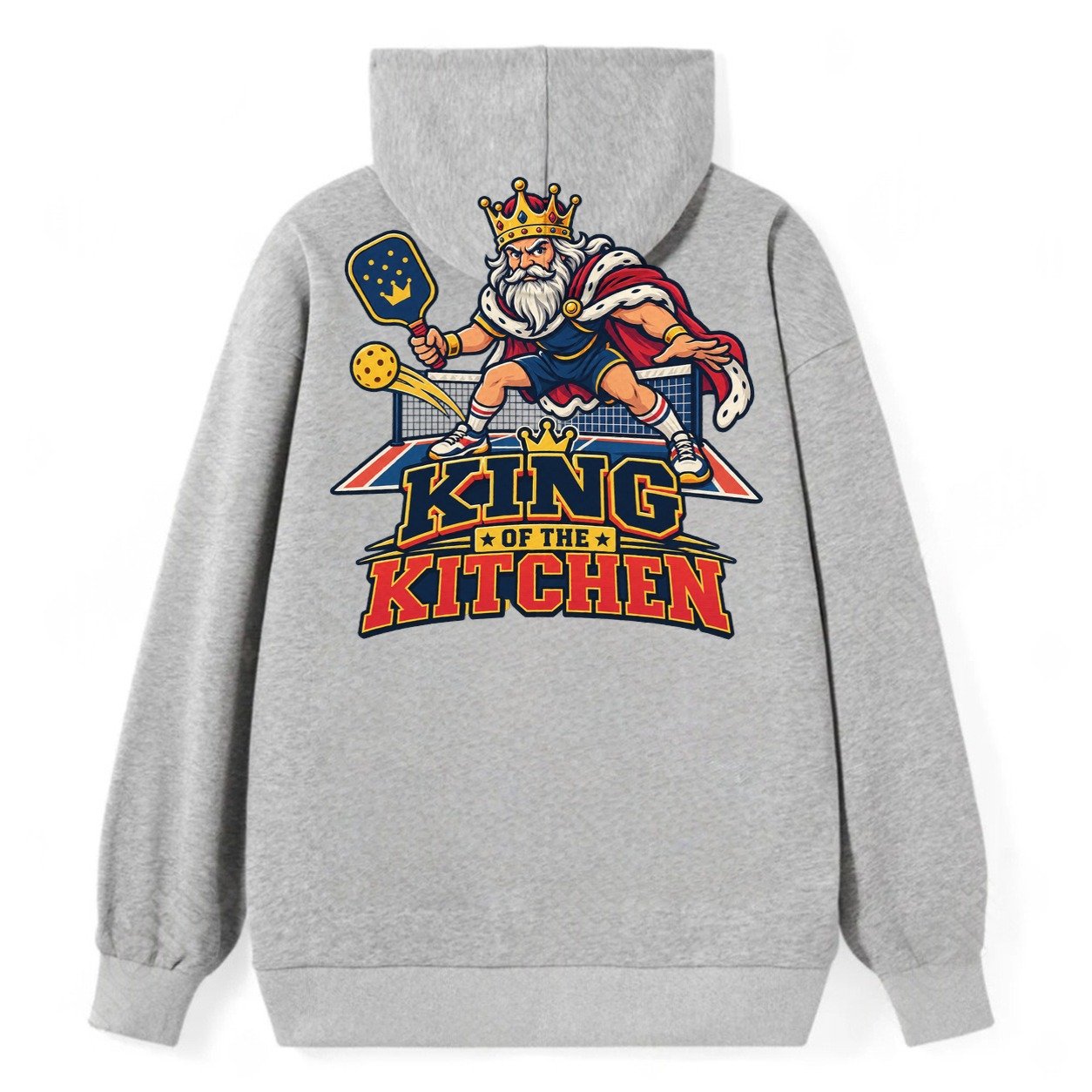 King Of The Kitchen Pickleball Life Classic Pullover Hoodie – Grey