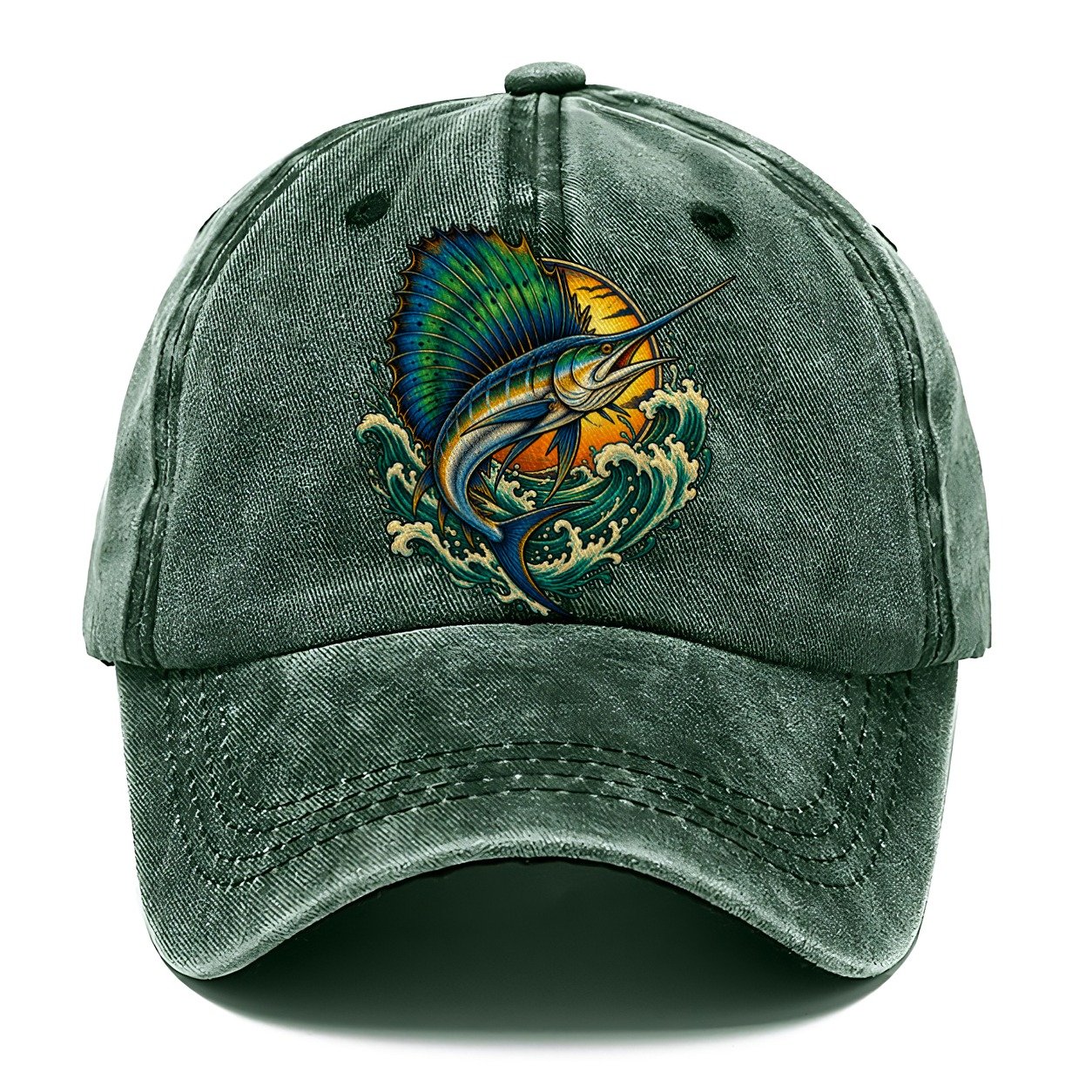 Sailfish Spearhead Fishing Club Classic Cap – Forest Mist