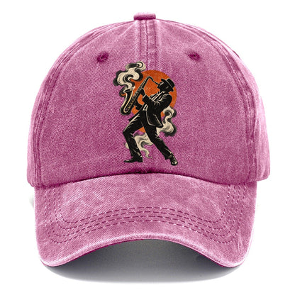 Saxophone Player in Red Moonlight Classic Cap – Dusty Rose