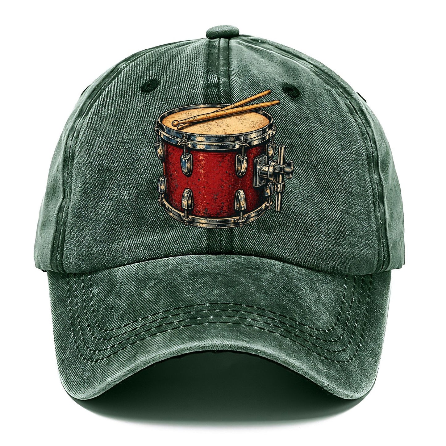 Single Rack Tom Drum Kit Classic Cap – Forest Mist