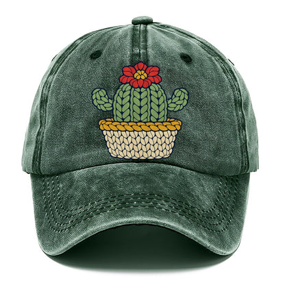 Crocheted Cactus Yarn Crafts Classic Cap – Forest Mist