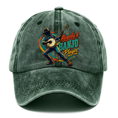 Allegedly A Banjo Player Music Instruments Classic Cap – Forest Mist