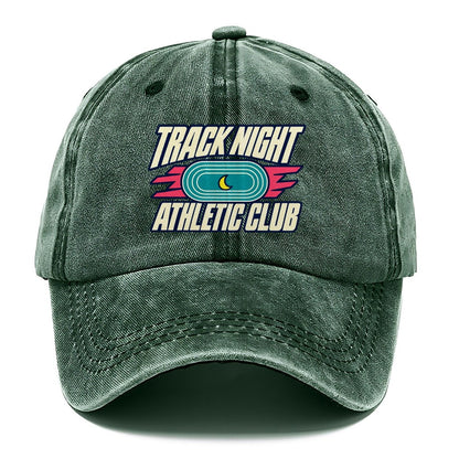 Track Night Athletic Club 90S Running Clubs Classic Cap – Forest Mist