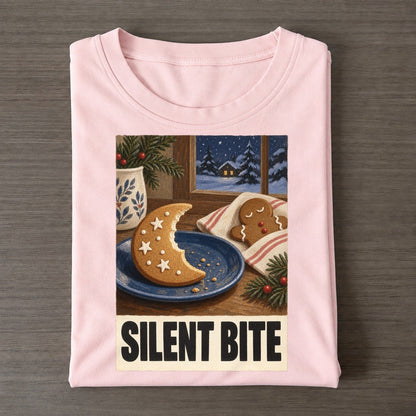 Silent Bite Painted Pop Culture Pun Classic T-shirt – Pink