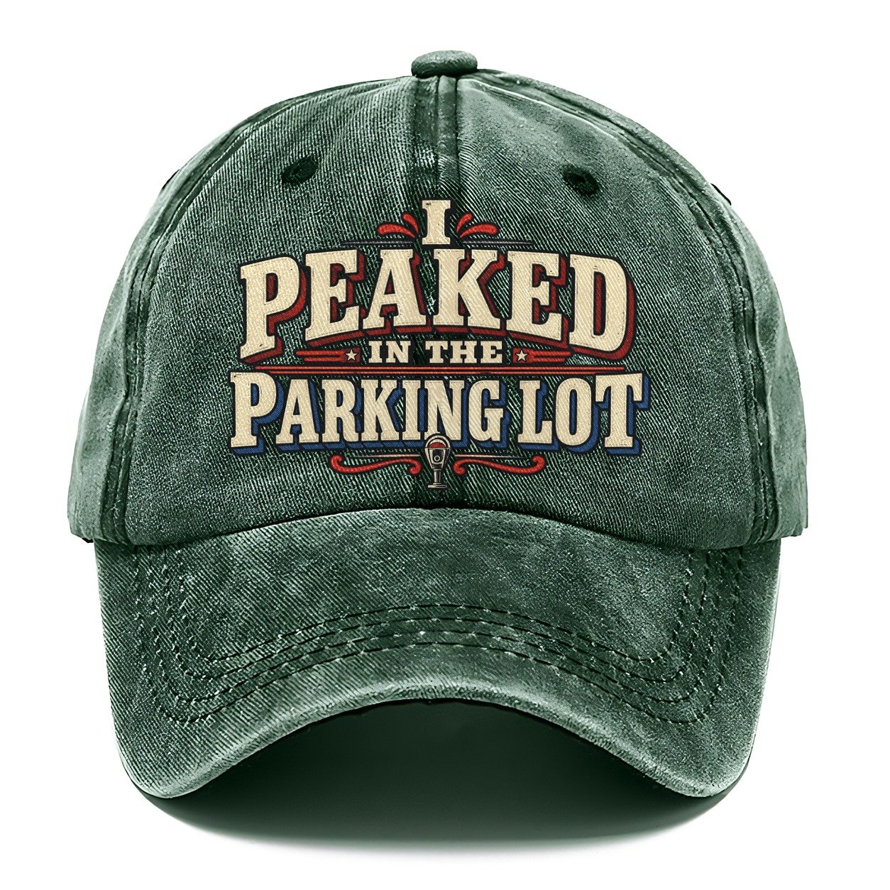 I Peaked In The Parking Lot American Wit Classic Cap – Forest Mist