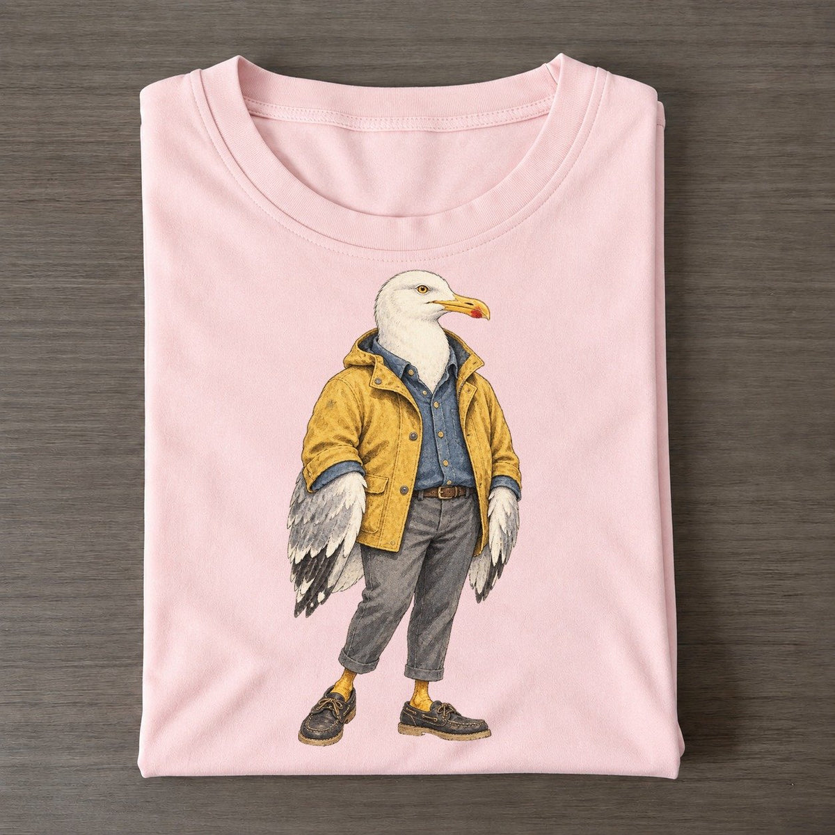 Herring Gull Wardrobe Portrait Wild Wardrobe Portraits Classic T-shirt – Pink