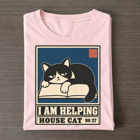I Am Helping Neko Says No Classic T-shirt – Pink
