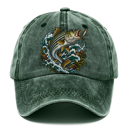 Striped Bass Surge Fishing Club Classic Cap – Forest Mist