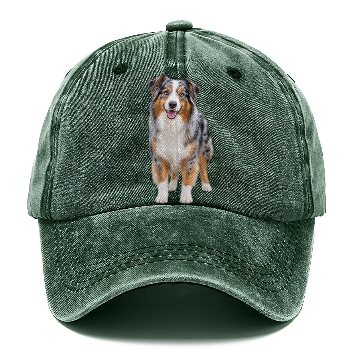 Australian Shepherd Standing Top Breeds Classic Cap – Forest Mist
