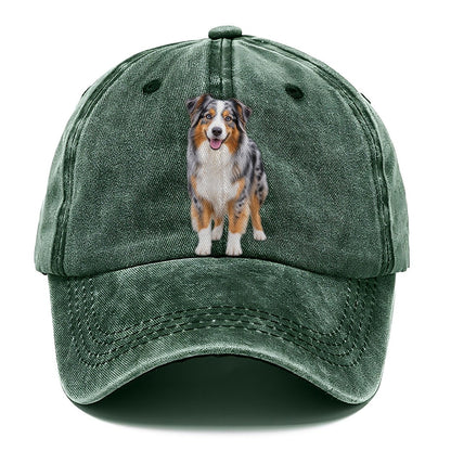 Australian Shepherd Standing Top Breeds Classic Cap – Forest Mist