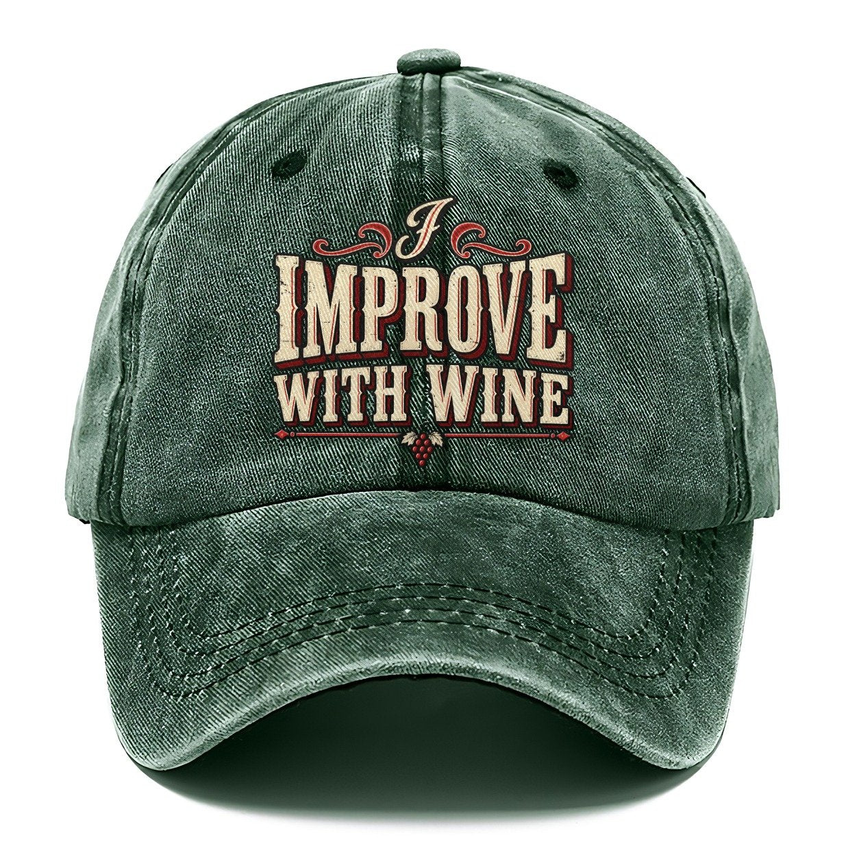 I Improve With Wine American Wit Classic Cap – Forest Mist