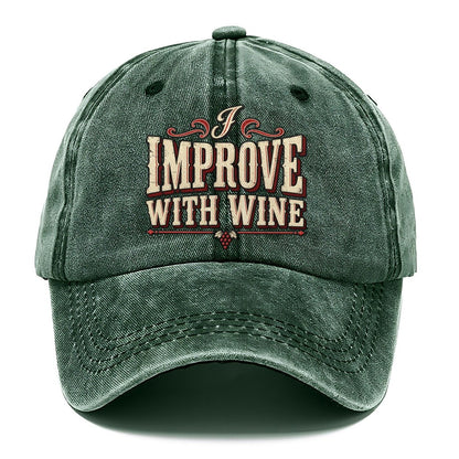 I Improve With Wine American Wit Classic Cap – Forest Mist