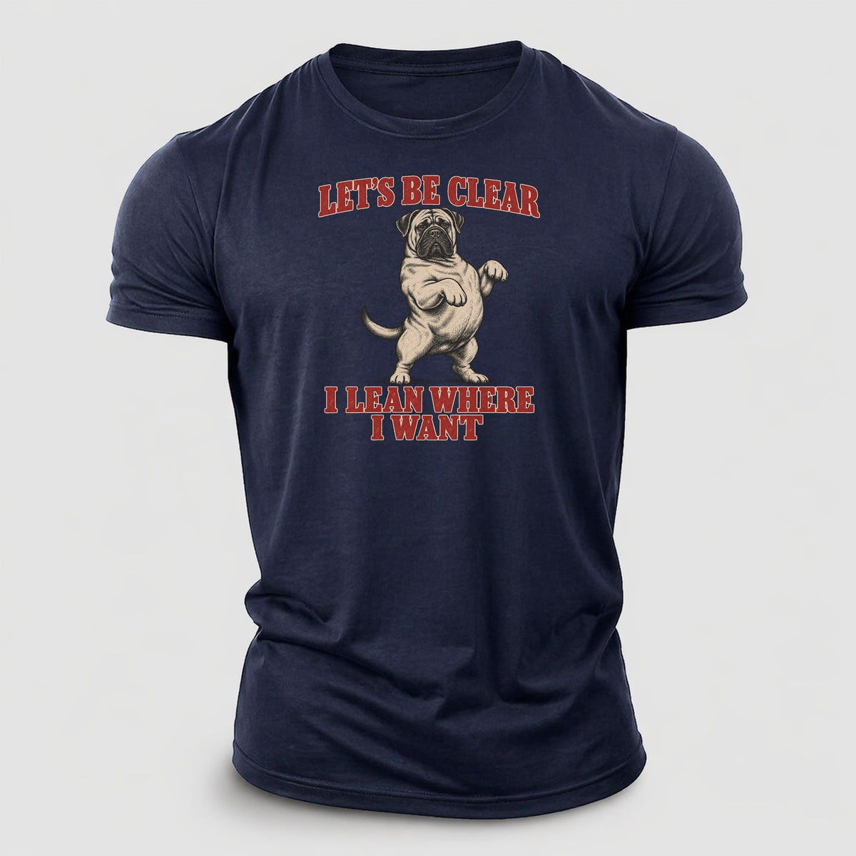 Bullmastiff Dog Declarations Cotton T-Shirt – Navy