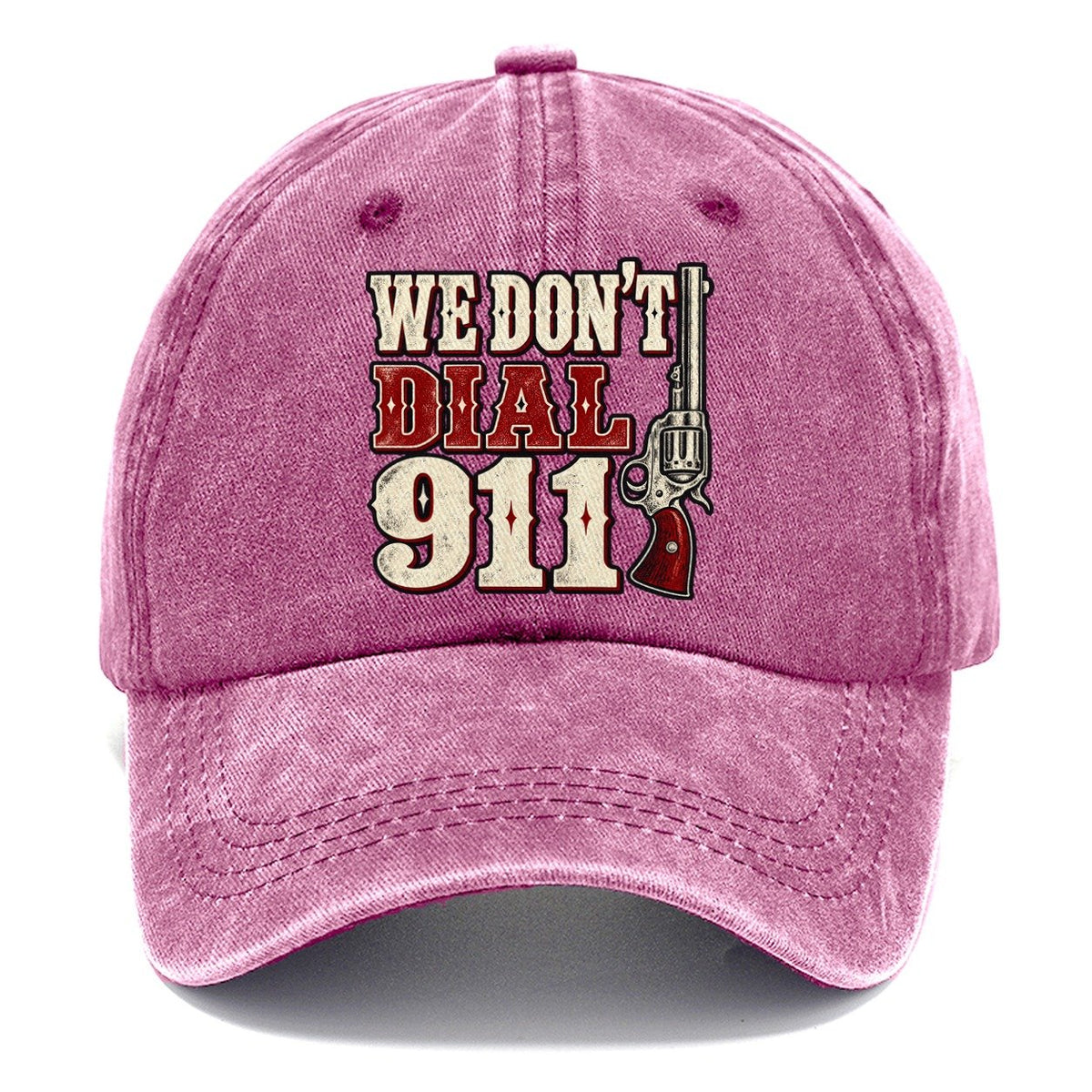 Frontier Letterpress We Don't Dial 911 Classic Cap – Dusty Rose