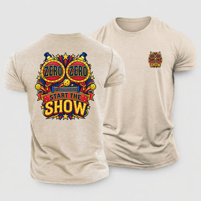 Zero Zero Start The Show Pickleball Life Cotton T-Shirt – Sand