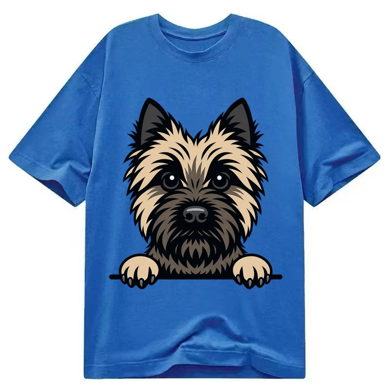 Cairn Terrier Wheaten Colored Pose Classic T-shirt – Blue