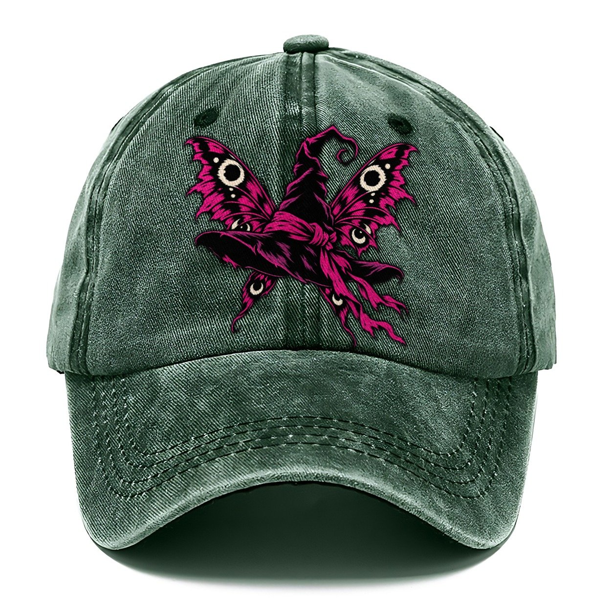 Moth Winged Witch Hat Witch Magic Classic Cap – Forest Mist