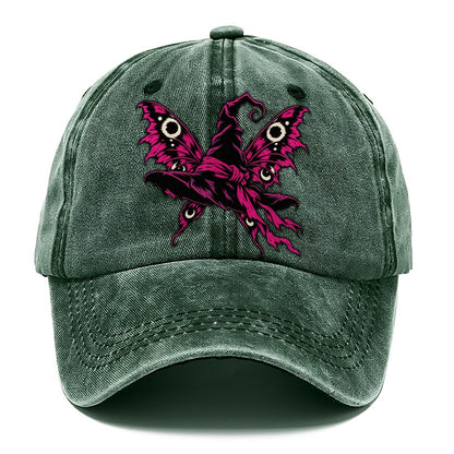 Moth Winged Witch Hat Witch Magic Classic Cap – Forest Mist