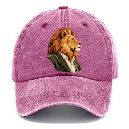 Lion in Suit Portrait Classic Cap – Dusty Rose